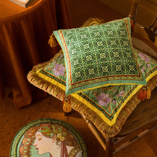 范居态度穆色美式欧式床头靠垫沙发靠枕抱枕枕头套子腰枕圆枕枕套 - 图2