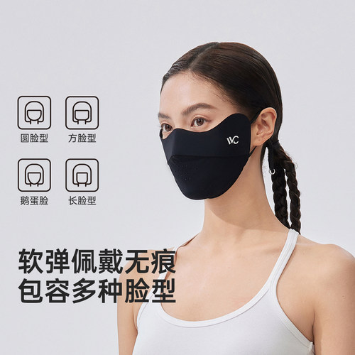 VVC防晒口罩女2026新款夏防紫外线凉感遮阳玻尿酸护眼角骑行面罩 - 图1