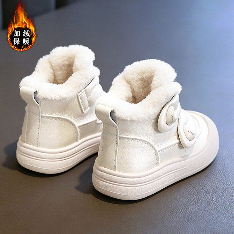 官网C&K女童雪地靴保暖2025新款冬季儿童加绒大棉鞋女孩皮面防水,淘宝优惠券,粉丝福利购,淘宝优惠卷