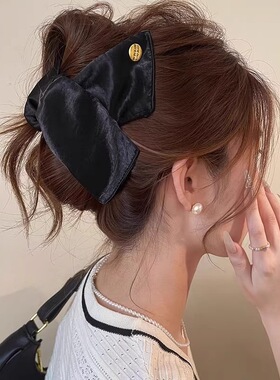 法式简约布艺贝壳抓夹女2025新款高级感后脑勺发夹气质鲨鱼夹发饰