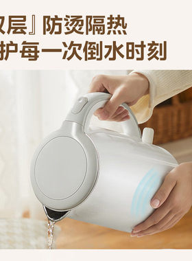 美的华凌电热水壶1.7L容量316L不锈钢1500W速热自动断电家用办公