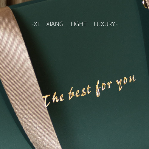 ins风磨砂纹理触感墨绿色高级感简约送礼手提袋礼品袋礼物袋 - 图2