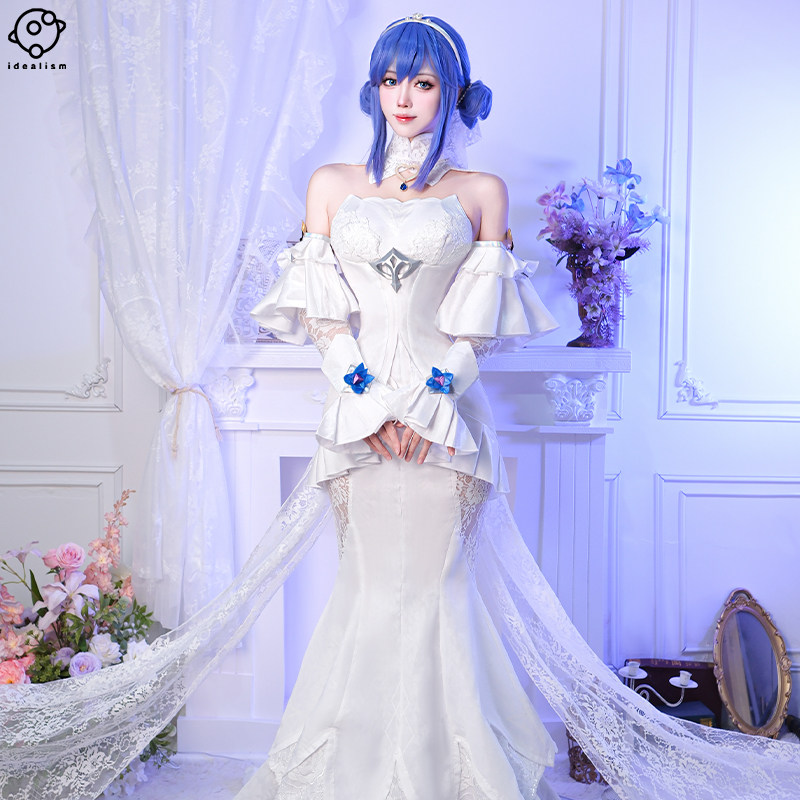 英雄联盟衣服理想 lol英雄联盟cos服水晶玫瑰娑娜 琴女cosplay服装游戏c服女装