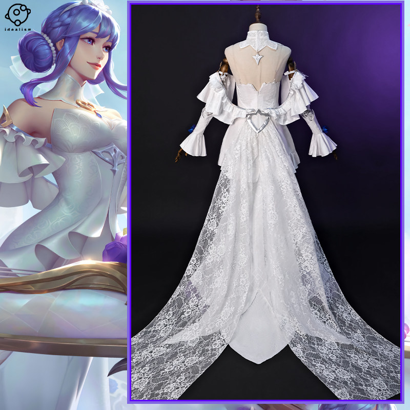 理想 lol英雄联盟cos服水晶玫瑰娑娜 琴女cosplay服装游戏c服女装