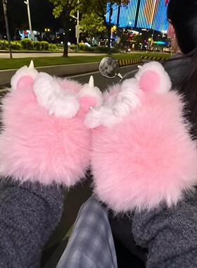 猫爪手套毛绒绒吱吱叫发声兽爪