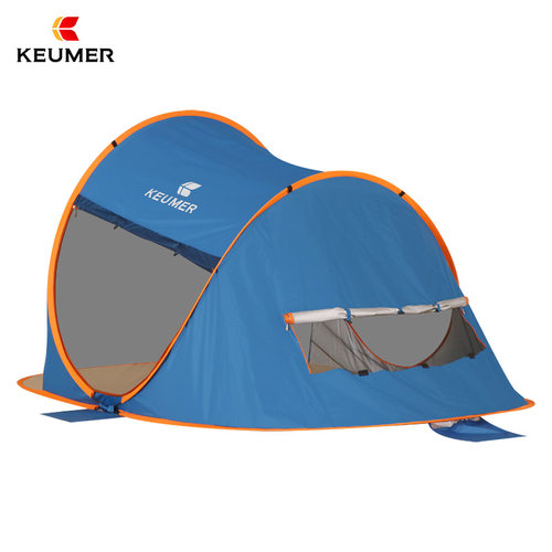 快开沙滩帐篷防晒遮阳户外全自动速开3-4人2人双人情侣钓鱼棚海边 - 图2