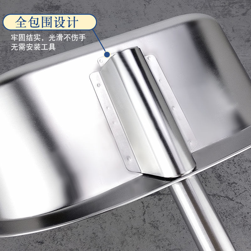 不锈钢垃圾铲子加厚单个簸箕家用加大小号特厚铁撮箕畚斗扫把套装 - 图2