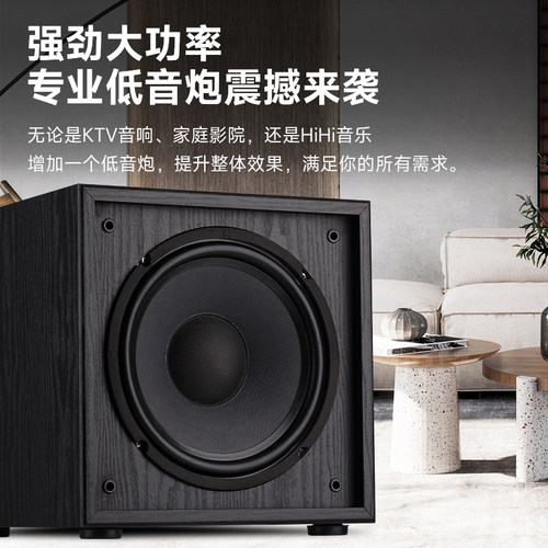 Nobsound/诺普声 SW-100 超重有源10寸低音炮音箱 有源低音炮音响 - 图1