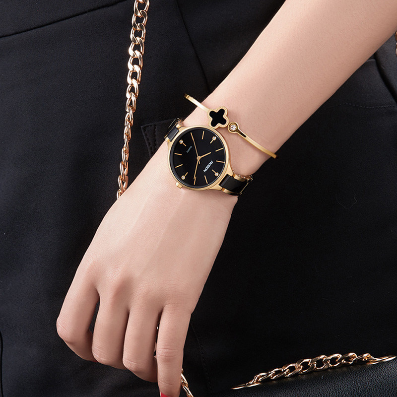 劳士顿正品时尚潮流女士简约石英表 劳士顿手表国产腕表