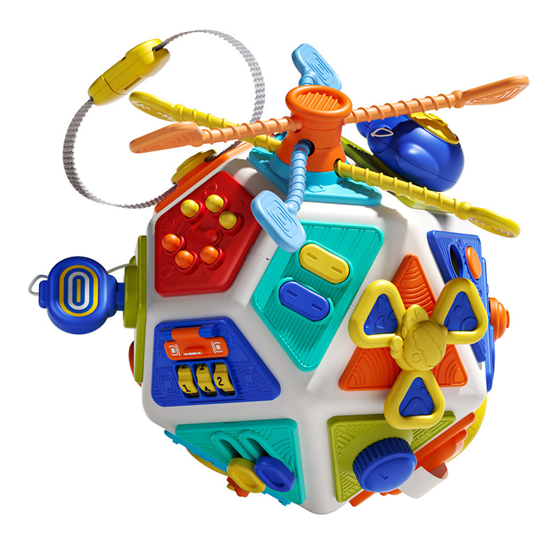 婴儿玩具手拍鼓多面体0一1岁儿童益智3个月6宝宝拍拍鼓蒙氏忙碌球,淘宝优惠券,粉丝福利购,淘宝优惠卷