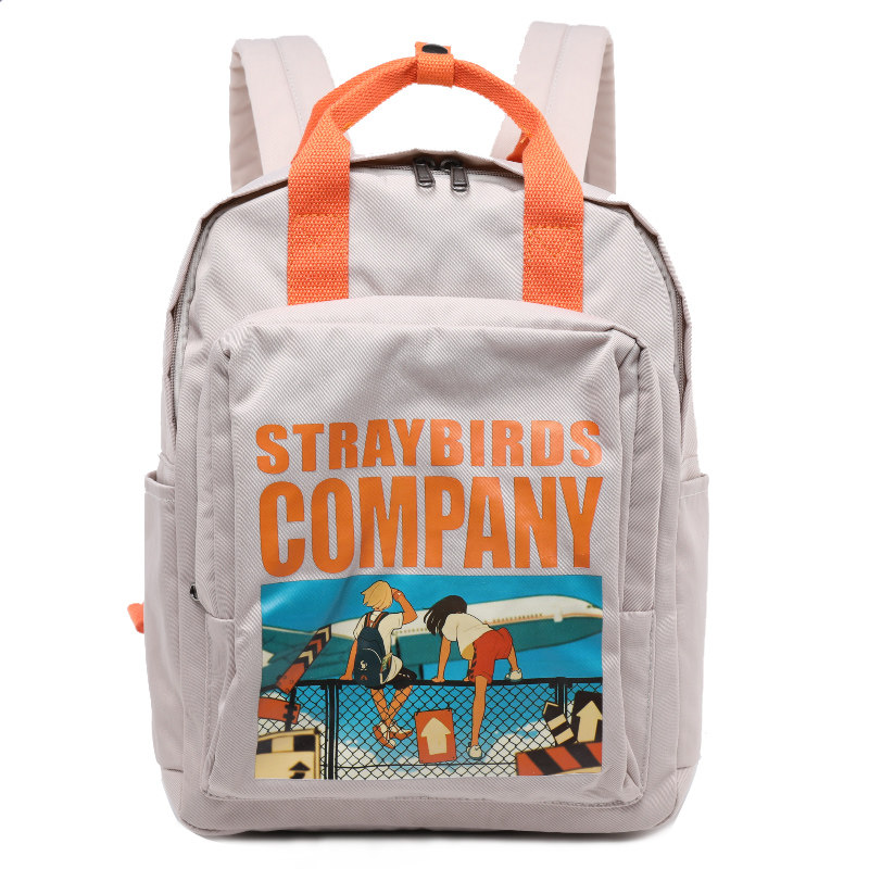 古着感新款女日系帆布旅行双肩包 uz箱包双肩背包