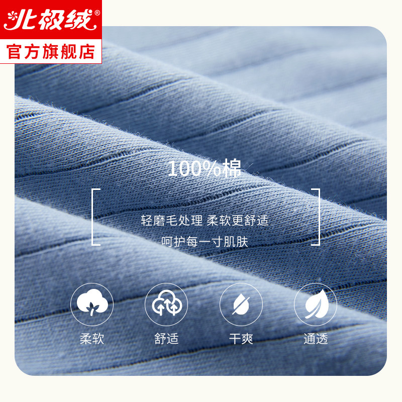 春秋款纯棉长袖休闲女套装睡衣 北极绒睡衣/家居服套装