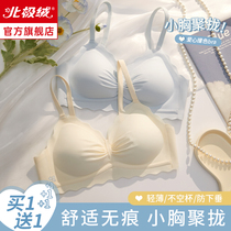 No-scratched underwear Female small breasts gather up to anti-drooping to collect auxiliary milk No steel ring Teenage Girl Summer Thin bra cover