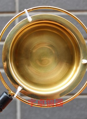 宇卓铜器 铜铛子 直柄木杆档子 铜当子 打击乐器桌面摆件