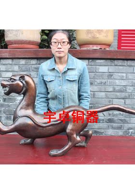黄铜青龙白虎朱雀玄武摆件四神兽
