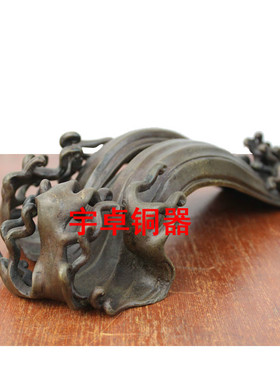 如意黄铜文房四宝摆件