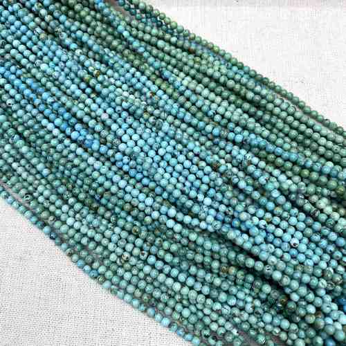 湖北原矿绿松石米珠链高瓷天然无优化天然毛衣链多圈佛珠项链放漏 - 图3