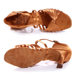 英皇舞霸uk拉丁舞鞋国标舞女成人专业中跟高跟软底艺考比赛舞蹈鞋