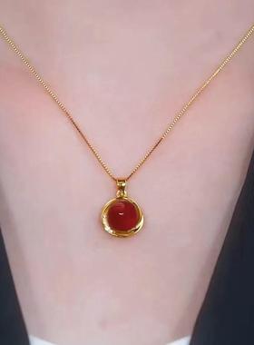 花朵项链钛钢瓜子链珠珠小众设计