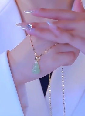 福禄双全项链女锁骨链葫芦颈链