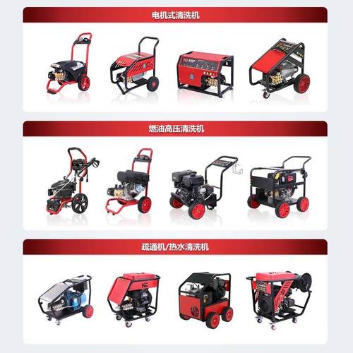 手推式206bar汽油高压清洗机润通动力曲轴铜泵小型洗车机商用 - 图2