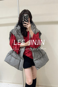 LEEJINJIN 羽绒服马甲背心女2022新款常规百搭外套冬季通勤收腰潮