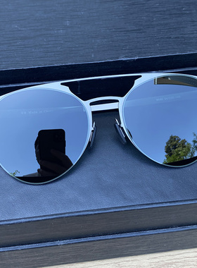 马登超轻无螺丝圆框尼龙偏光墨镜