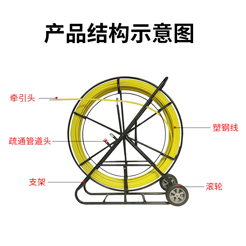 电工穿线神器 管道光缆穿线器穿线机引线器通信穿管器100米穿孔器 - 图2