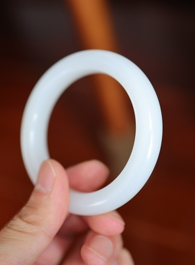 【禧田珠宝】和田玉羊脂白玉手镯