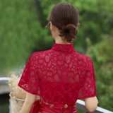Накидка, плащ для невесты, куртка, тонкое ципао, кружевная летняя подходит с юбкой, жилет, защита от солнца