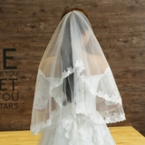 Корейская кружевная короткая фата невесты, аксессуар для волос, в корейском стиле