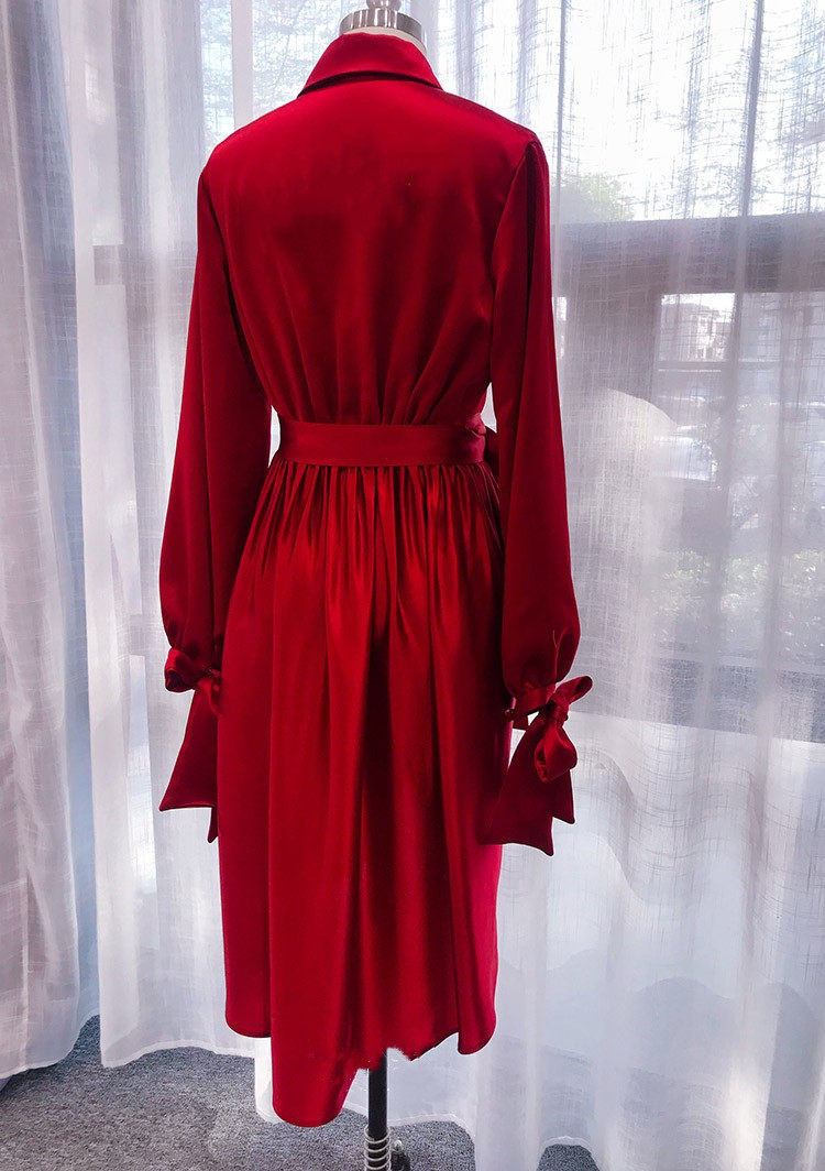 新娘独特结婚睡袍红色长款闺蜜晨袍 佩瑞缇睡袍/浴袍