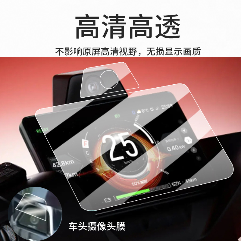 适用于九号DZ110P MK2仪表钢化膜DZ110P猎户座2代电动车屏幕贴膜E300P MK2液晶玻璃摩托镜头保护膜套电瓶配件 - 图2