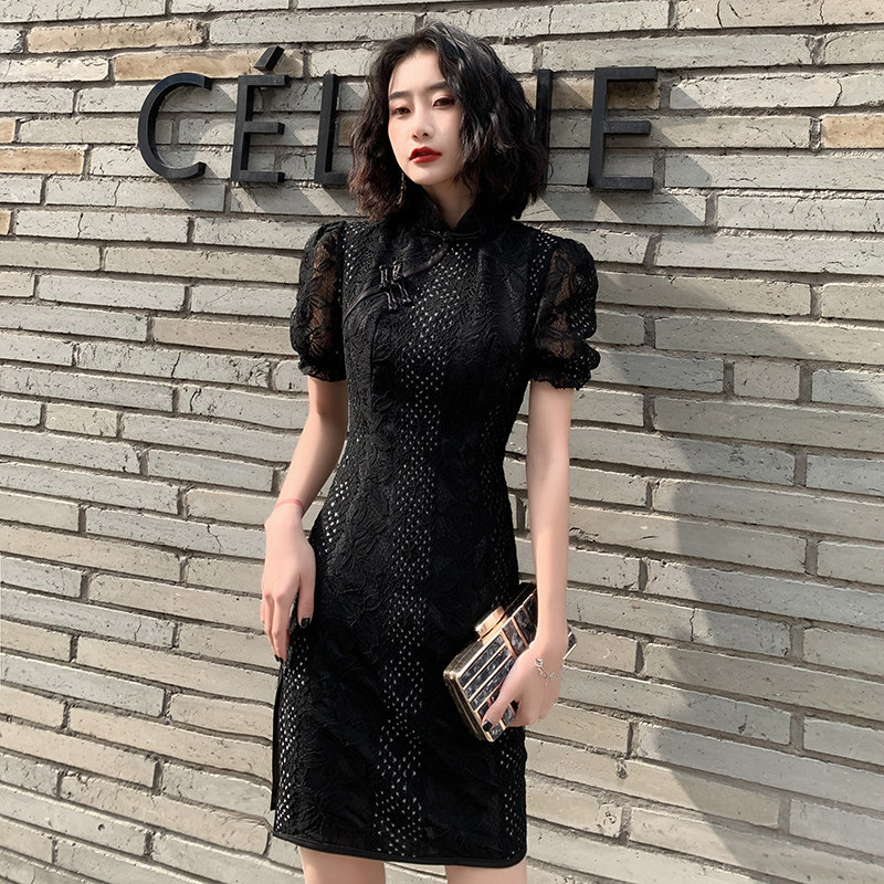 旗袍年轻款少女改良版复古连衣裙 寻裳旗袍