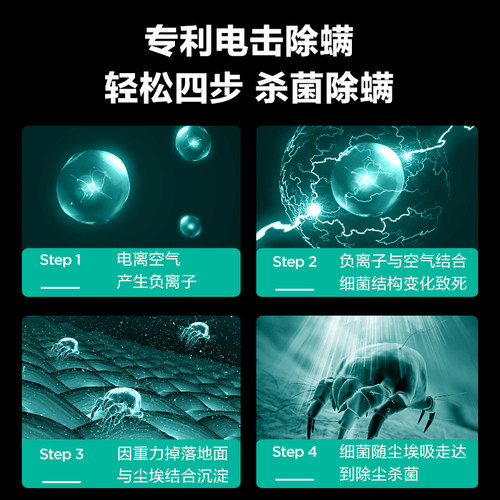 美的电击除螨仪家用床上小型紫外线杀菌吸尘一体MX3-图1