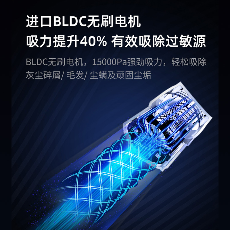 midea美的吸尘器旗舰店美的无线吸尘器家用小型大吸力静音技术强力除螨无绳吸尘器手持式2