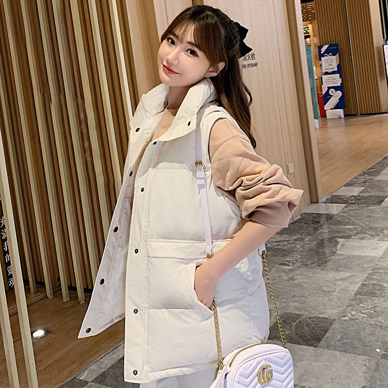 2020秋冬韩版宽松外搭羽绒棉马甲 月臣马夹