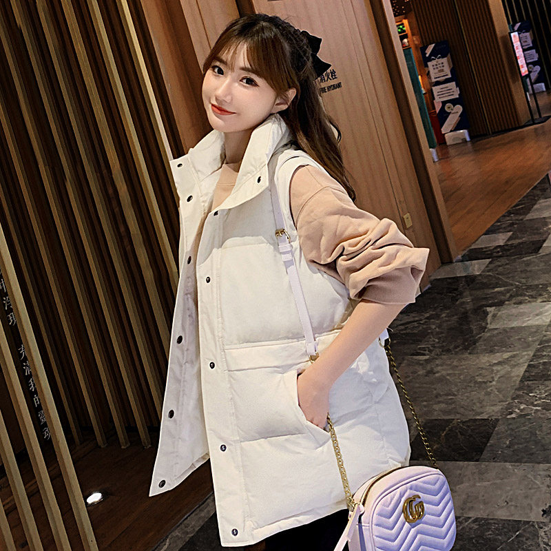 2020秋冬韩版宽松外搭羽绒棉马甲 月臣马夹