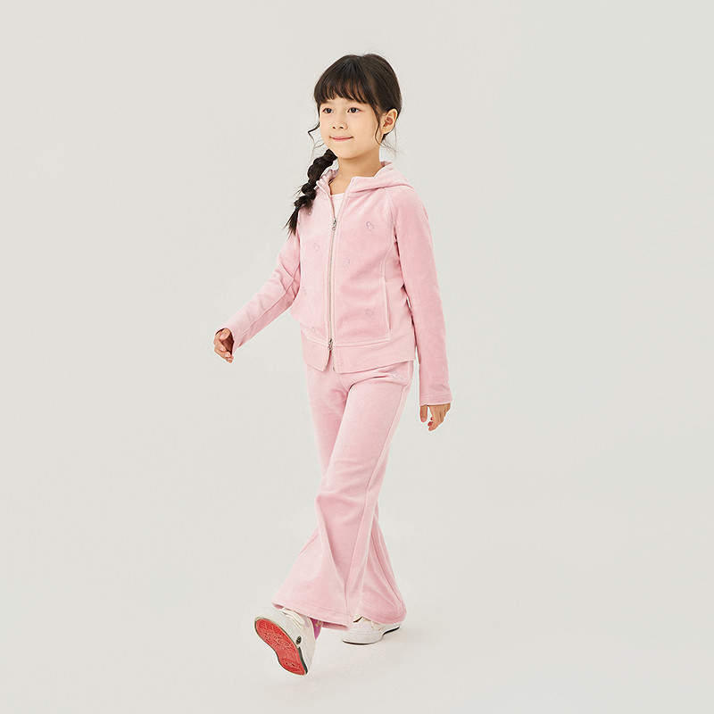 【春新品】Mitti童装26春女童长裤纯色儿童丝绒运动裤宝宝阔腿裤,淘宝优惠券,粉丝福利购,淘宝优惠卷