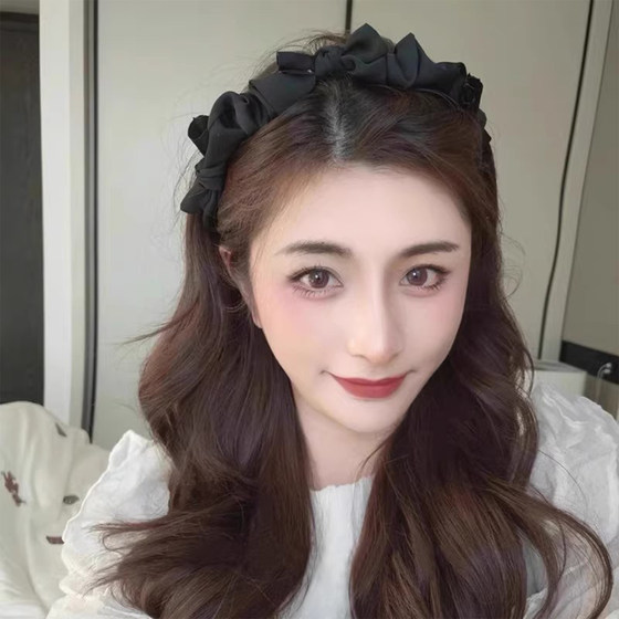 Sweet and versatile headband satin bow hairpin headpiece