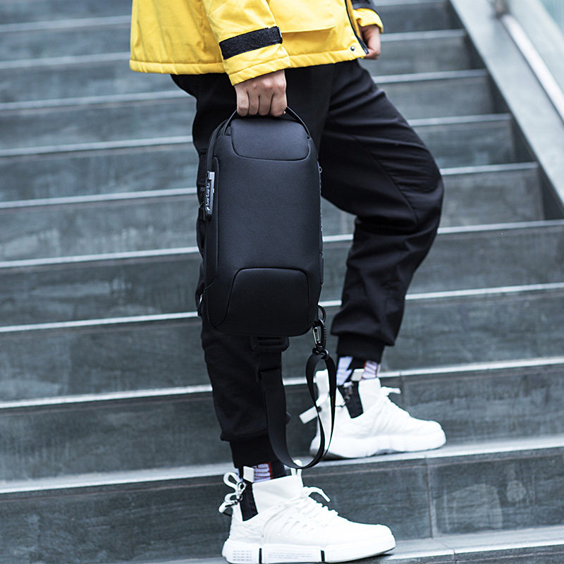 杜尔克新款男士多功能胸包单肩包 杜尔克男士包袋