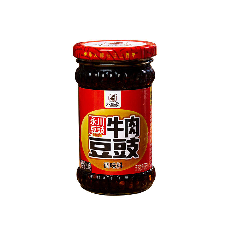 外祖母永川豆豉210g牛肉豆豉下饭酱拌饭拌面下饭菜 210g*2瓶,淘宝优惠券,粉丝福利购,淘宝优惠卷
