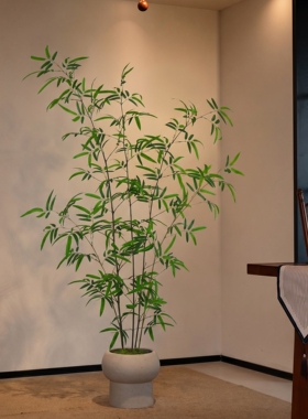 竹子仿真绿植大型落地盆栽