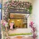 Fake flower rattan door head decoration internet celebrity check-in flower wall