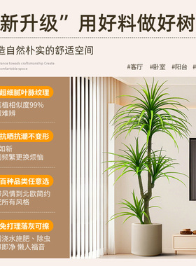 仿真绿植龙血树摆件仿真花假树植物仿生高端轻奢客厅落地造景盆栽