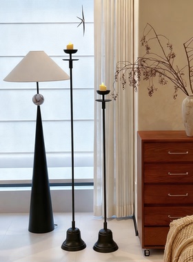 复古铁艺烛台侘寂风蜡烛台摆件