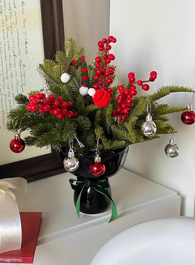 圣诞花束家居客厅仿真花假花