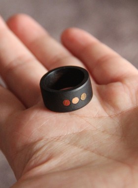 檀木戒指指环上觉手作木质原创