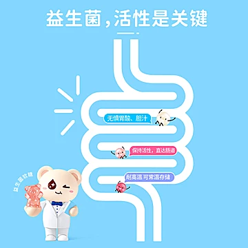 贝欧宝活性益生菌小熊软糖儿童营养零食[10元优惠券]-寻折猪