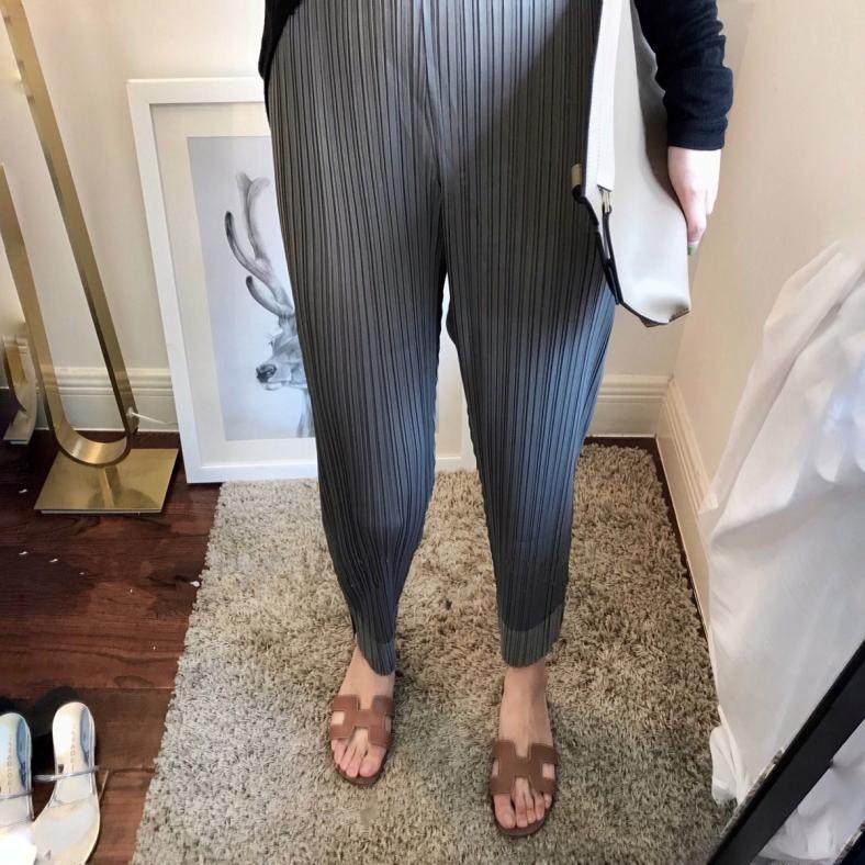 2020夏超薄神舒适日系女三宅褶皱裤 格调女孩休闲裤